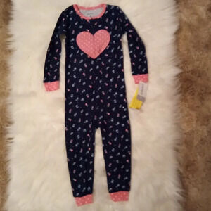 Carters One-Piece Zip Pajamas - 2T - NWT